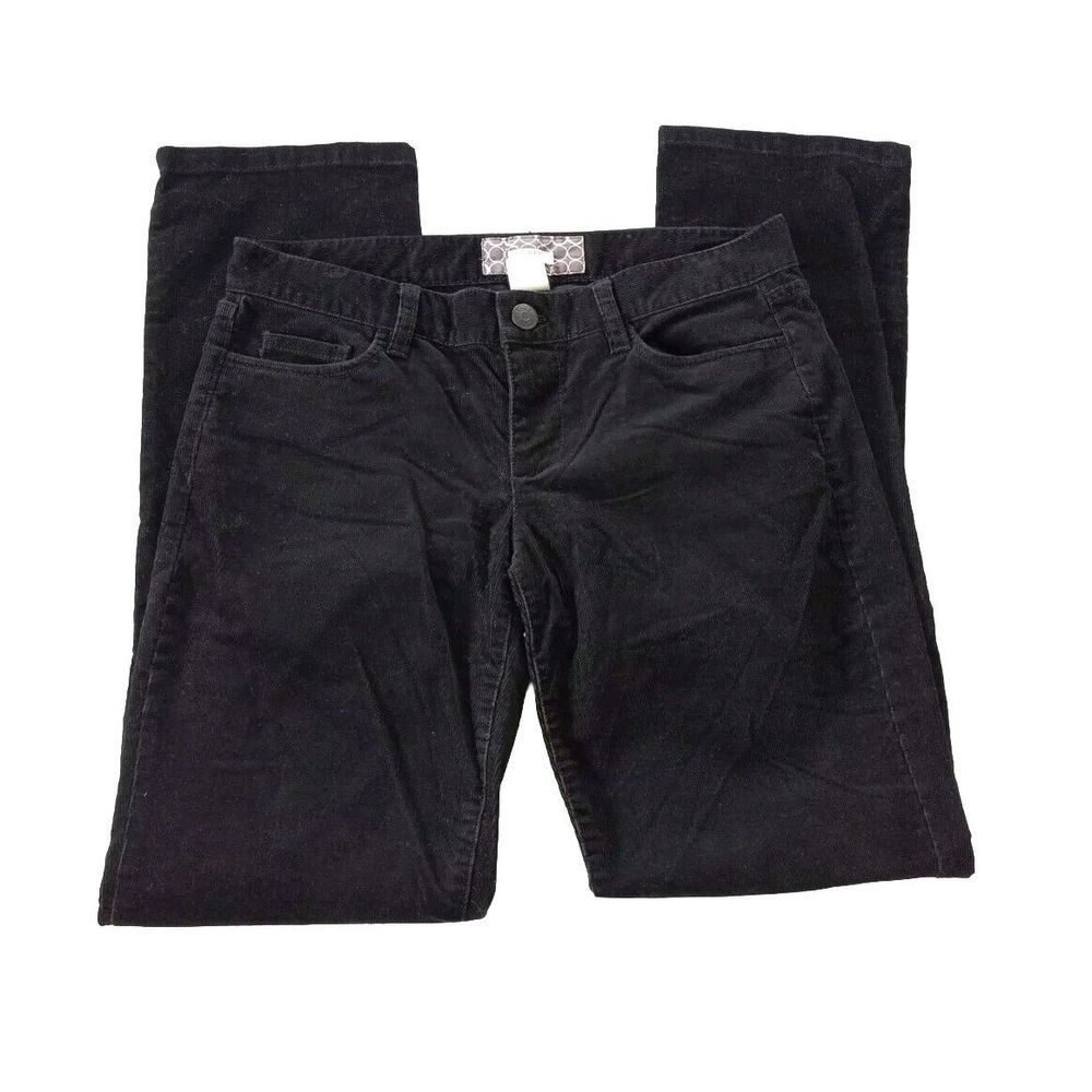 J. Crew Matchstick‎ Women's 29's Black Stretch Taper Corduroy Mid-Rise Pants